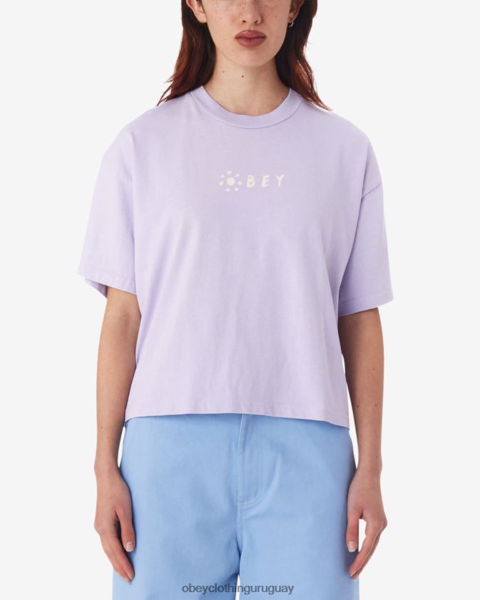 OBEY pétalo de orquídea mujer camiseta raegan de flores medi 28XT8J617