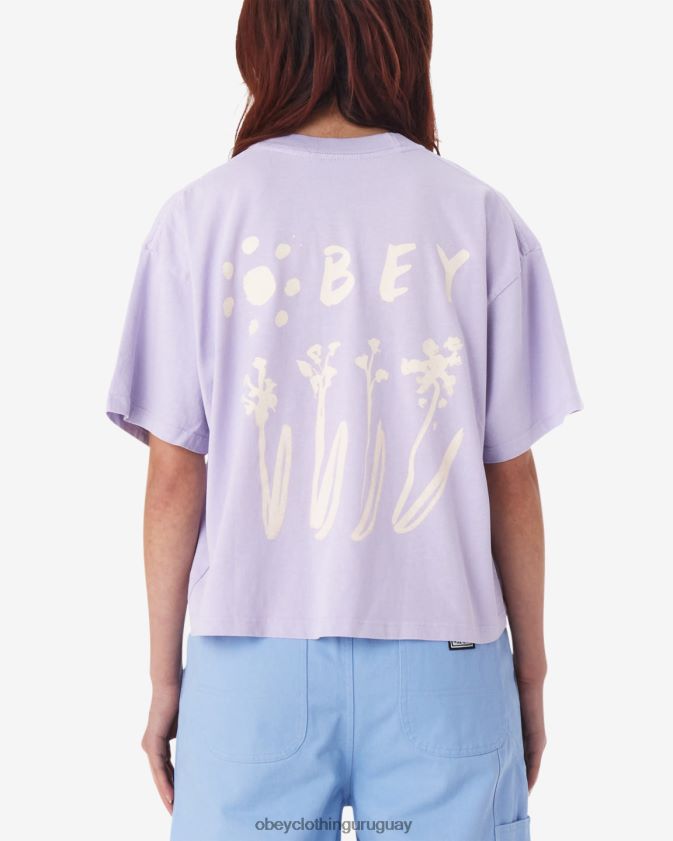 OBEY pétalo de orquídea mujer camiseta raegan de flores medi 28XT8J617
