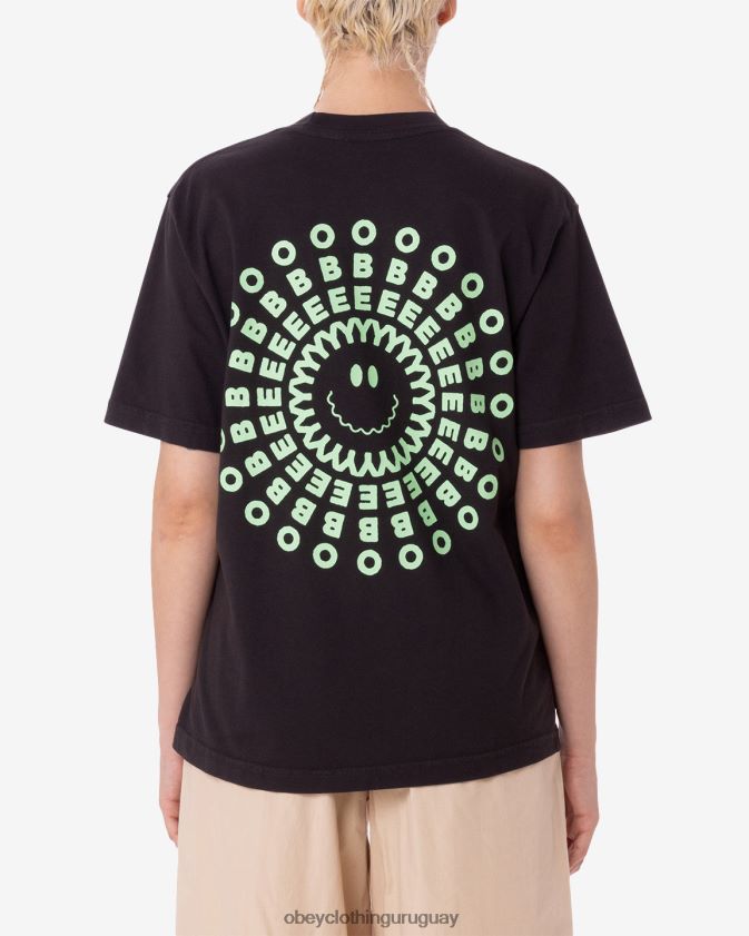 OBEY pigmento negro digital mujer camiseta con pigmento irradiado 28XT8J614
