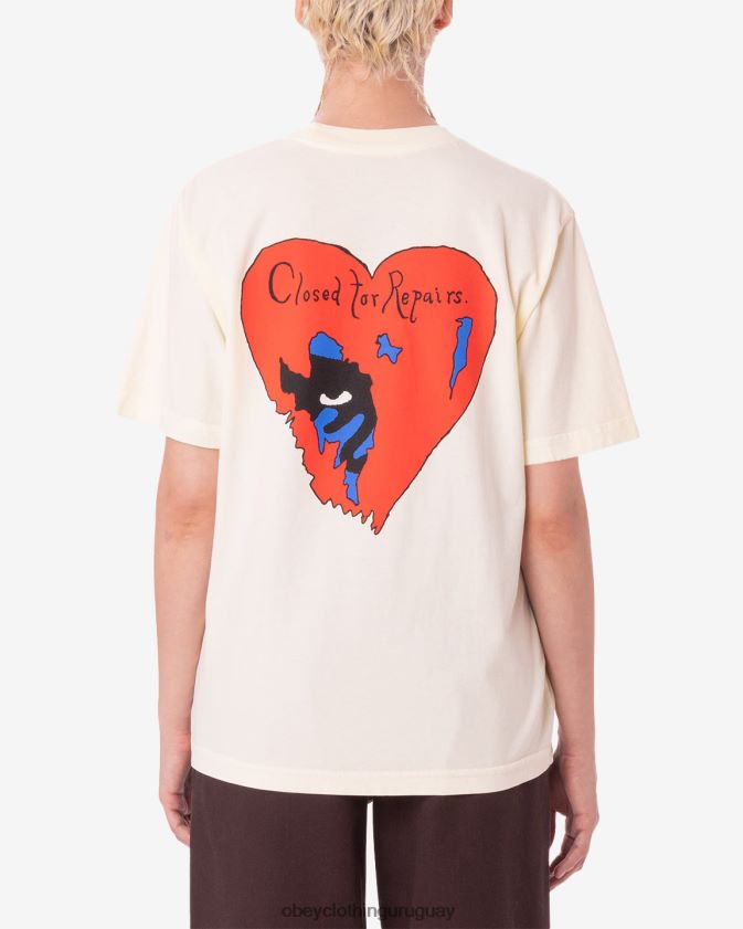 OBEY pigmento sin blanquear mujer Camiseta cerrada por reparaciones. 28XT8J611