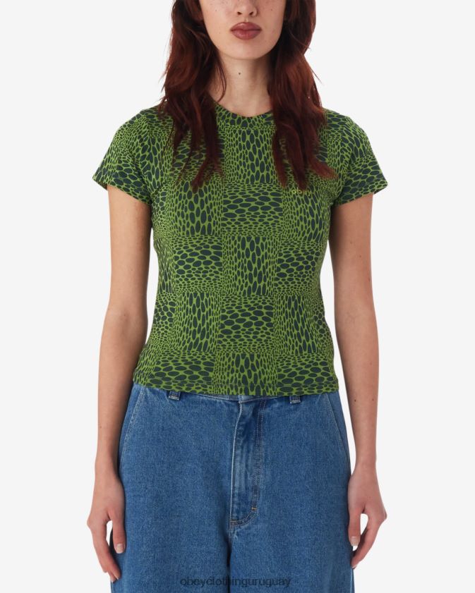 OBEY verde picante multi mujer camiseta jubatus 28XT8J564