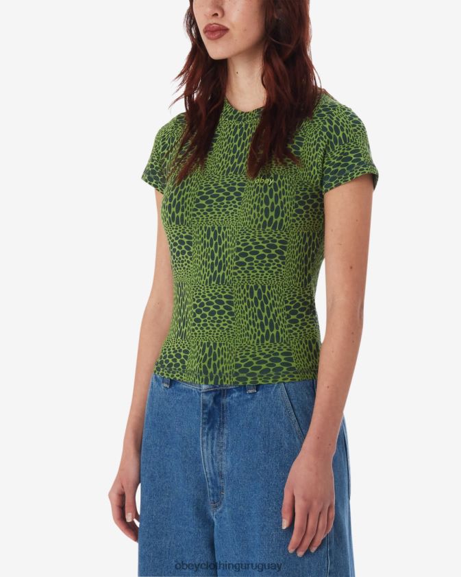 OBEY verde picante multi mujer camiseta jubatus 28XT8J564