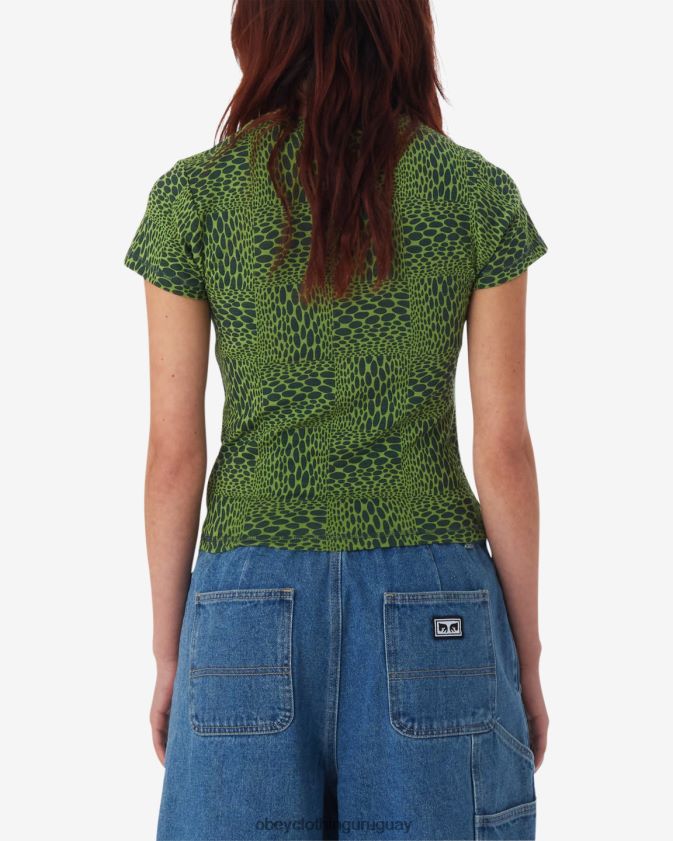 OBEY verde picante multi mujer camiseta jubatus 28XT8J564