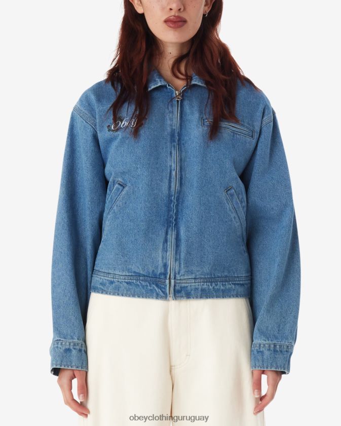 OBEY índigo claro mujer chaqueta nessa 28XT8J598