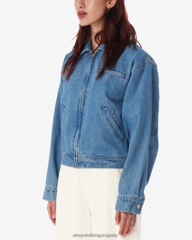 OBEY índigo claro mujer chaqueta nessa 28XT8J598