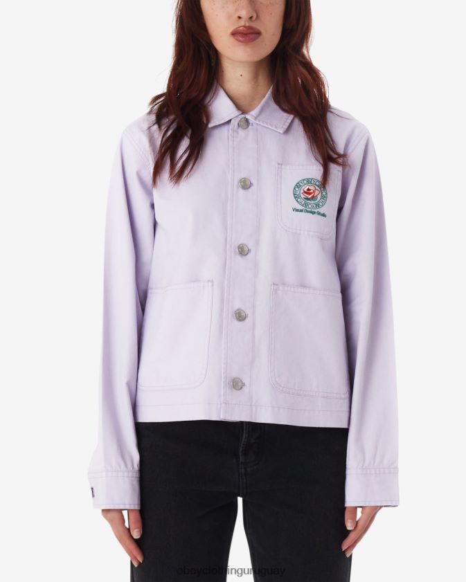 OBEY pétalo de orquídea mujer chaqueta de tarea rosa 28XT8J596