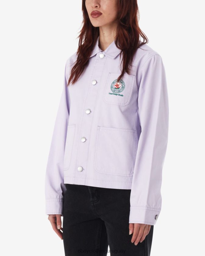 OBEY pétalo de orquídea mujer chaqueta de tarea rosa 28XT8J596