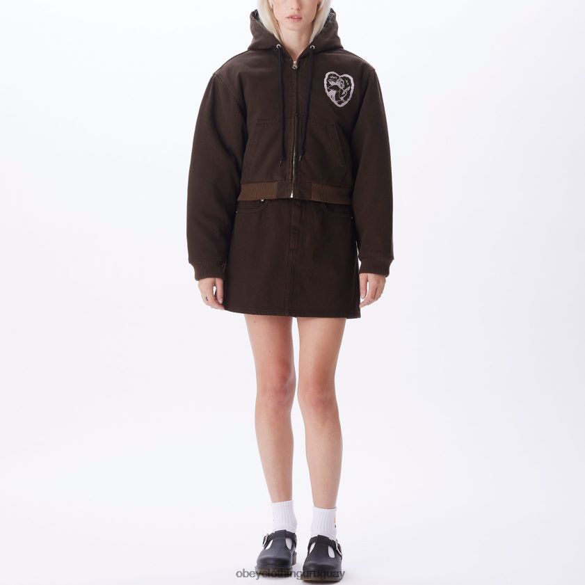 OBEY java marrón mujer chaqueta bomber salina 28XT8J646