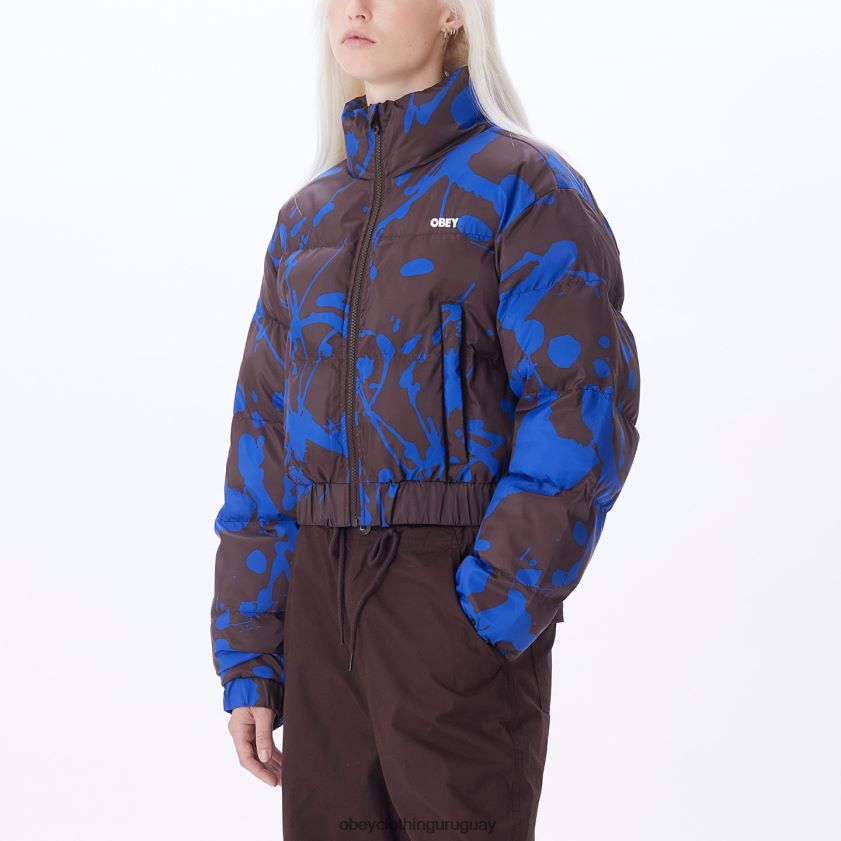OBEY java marrón multi mujer chaqueta acolchada elixir 28XT8J655