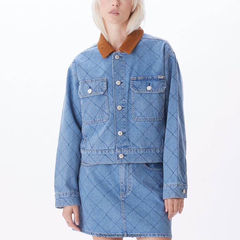 OBEY índigo claro mujer chaqueta ariana 28XT8J661