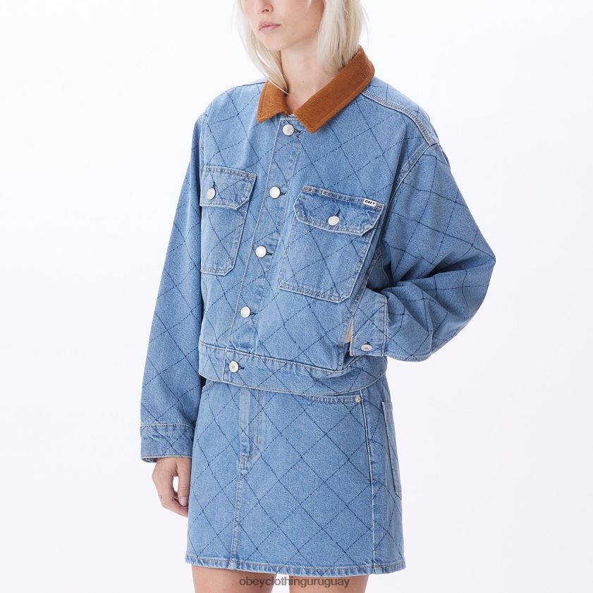 OBEY índigo claro mujer chaqueta ariana 28XT8J661