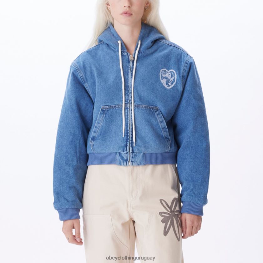 OBEY índigo claro mujer chaqueta bomber salina 28XT8J647