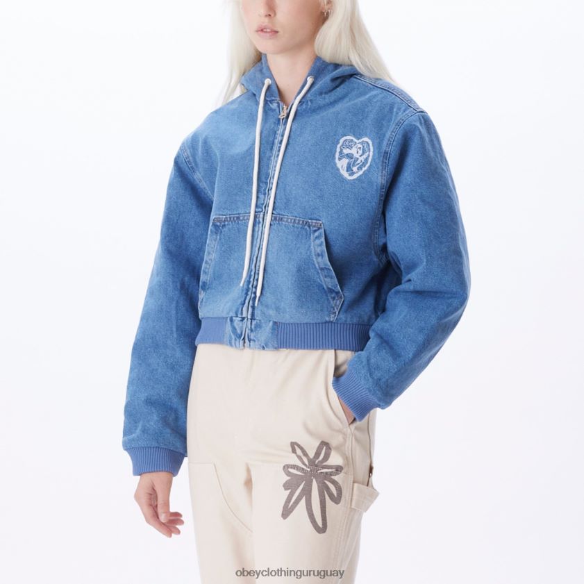 OBEY índigo claro mujer chaqueta bomber salina 28XT8J647
