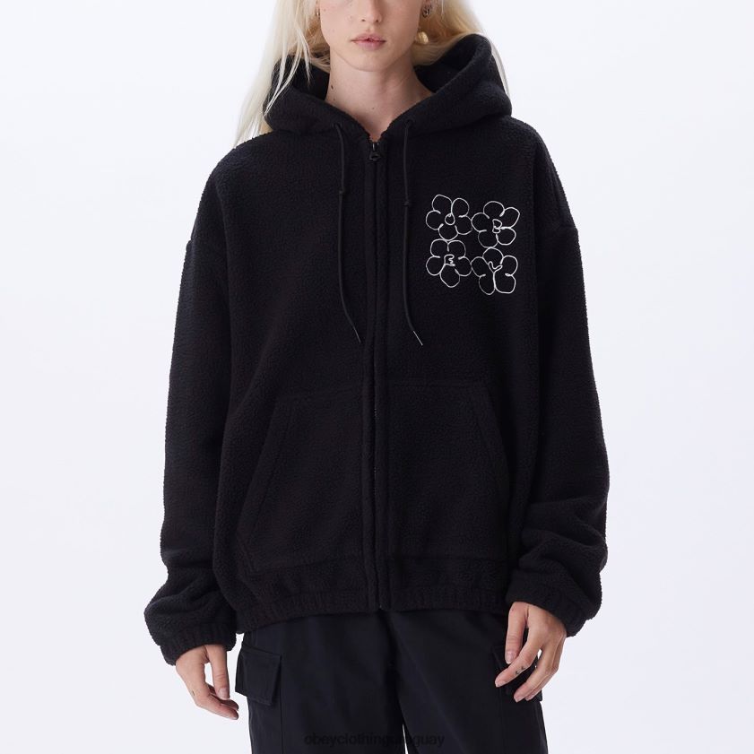 OBEY negro mujer chaqueta con capucha oportunidad 28XT8J652