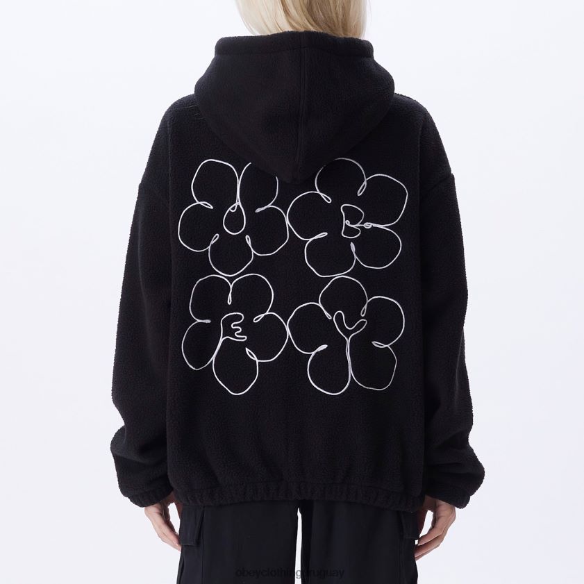 OBEY negro mujer chaqueta con capucha oportunidad 28XT8J652