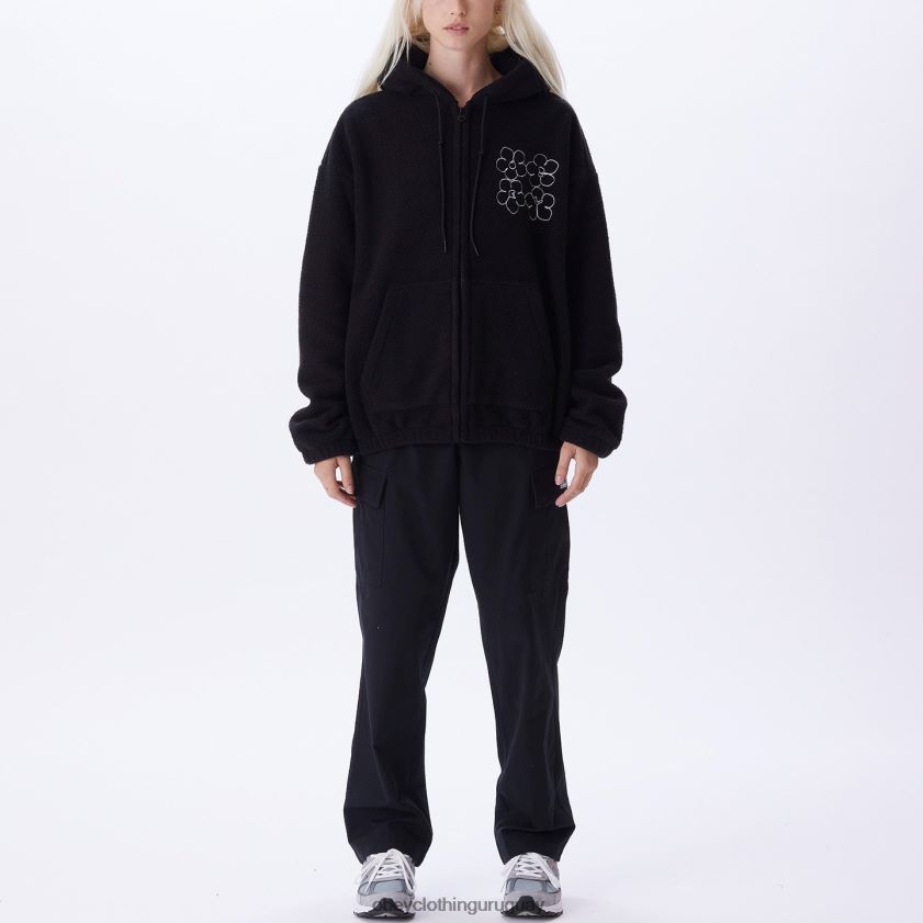OBEY negro mujer chaqueta con capucha oportunidad 28XT8J652