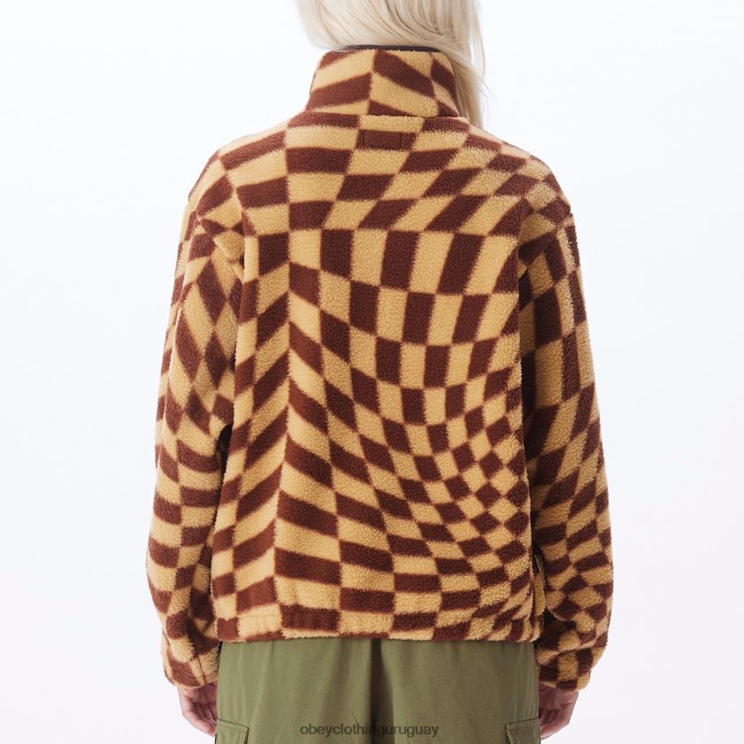 OBEY sepia múltiple mujer chaqueta ondulada pop-over 28XT8J673
