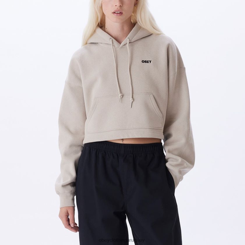 OBEY Gris plateado mujer capucha con logo llamativo 28XT8J708