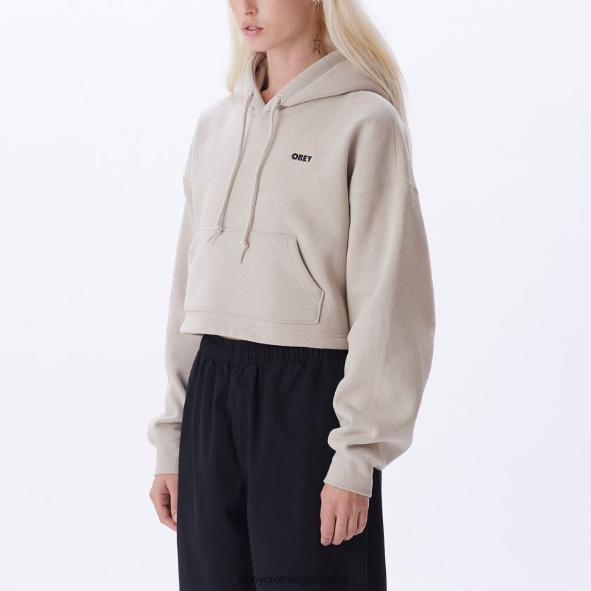 OBEY Gris plateado mujer capucha con logo llamativo 28XT8J708