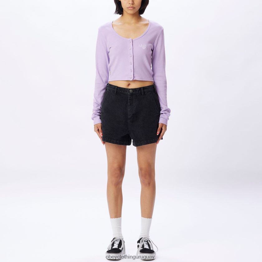 OBEY lavanda digital mujer cárdigan corto millie 28XT8J723