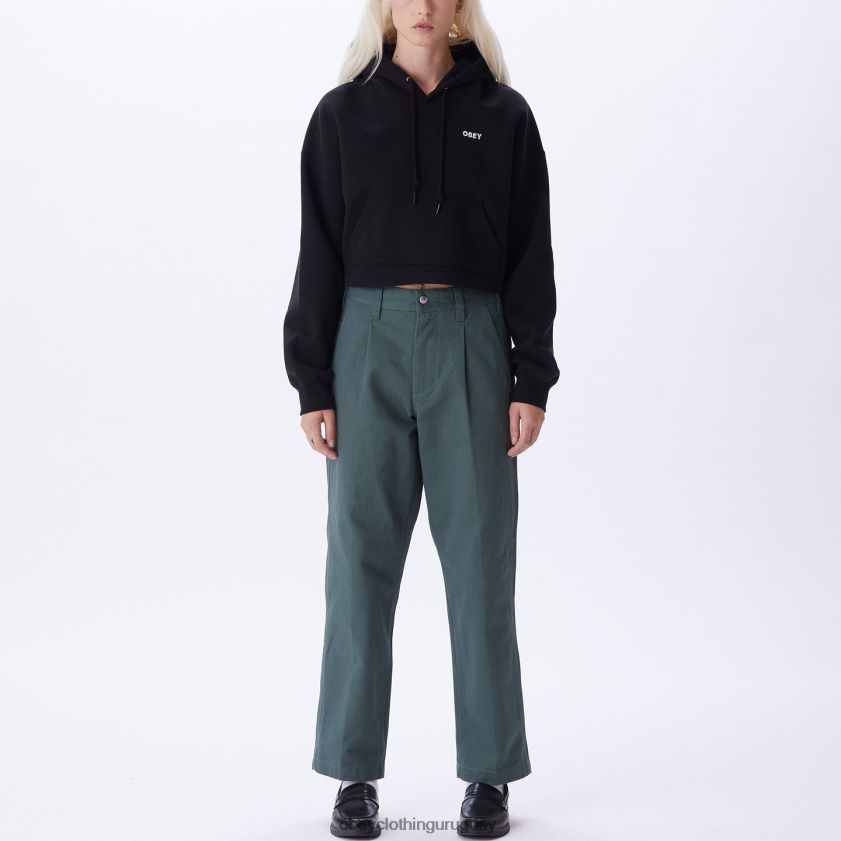 OBEY negro mujer capucha con logo llamativo 28XT8J707