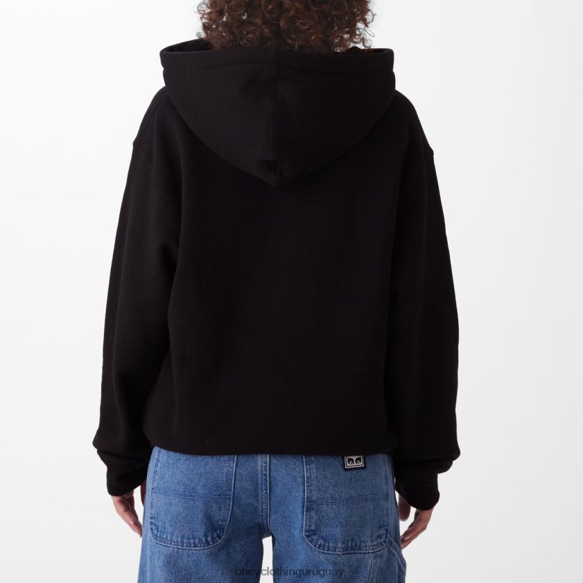 OBEY negro mujer minúscula ii sudadera con capucha 28XT8J715