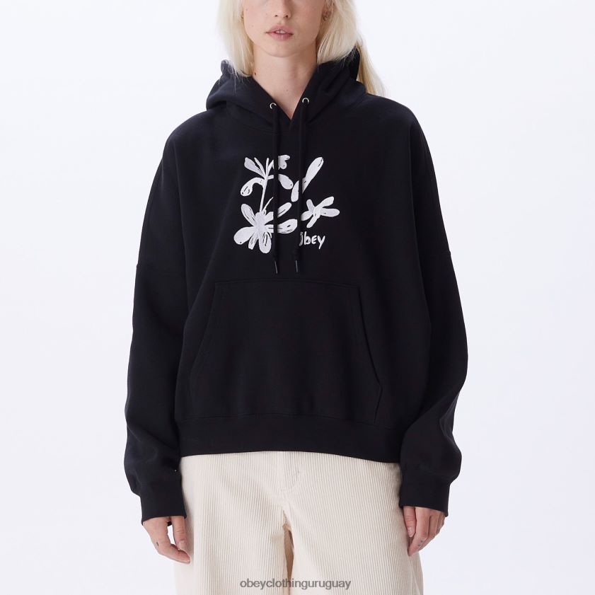 OBEY negro mujer sudadera con capucha ellis 28XT8J693