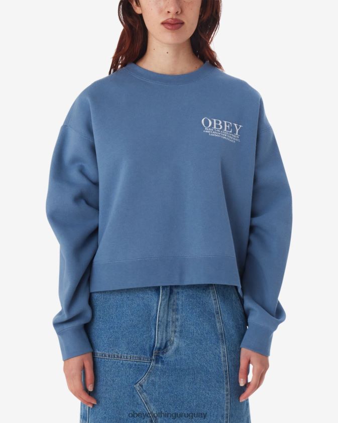 OBEY corona azul mujer ciudades cuello redondo 28XT8J589