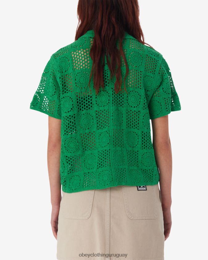 OBEY primavera verde mujer suéter de punto de crochet agatha 28XT8J578