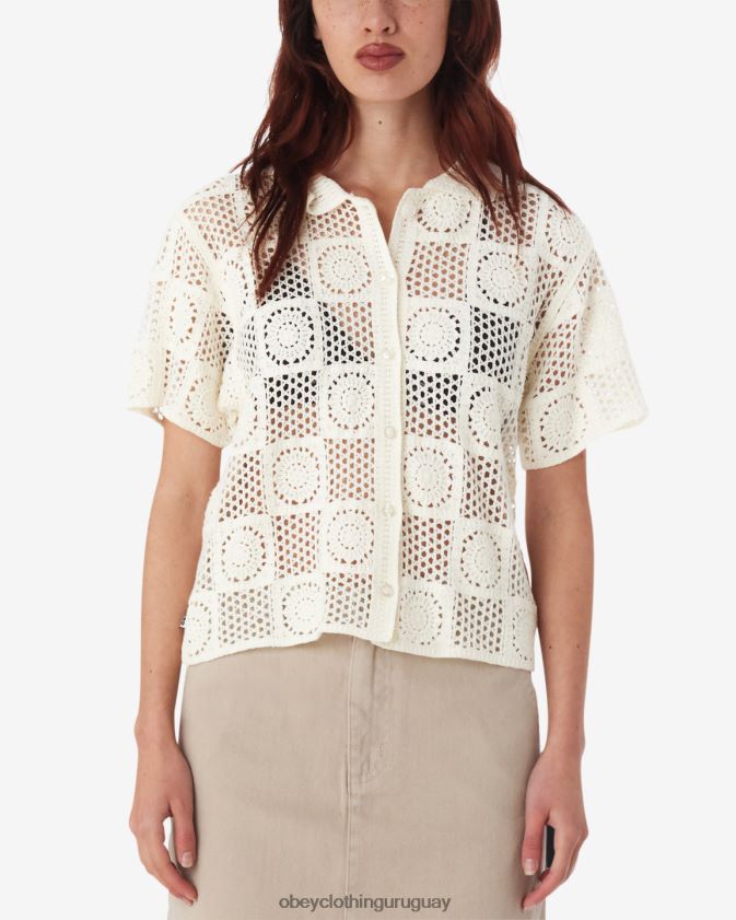 OBEY sin blanquear mujer suéter de punto de crochet agatha 28XT8J579