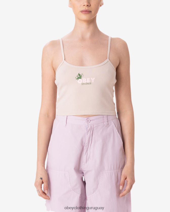 OBEY arcilla mujer Camiseta sin mangas corta con tirantes finos y hada sentada 28XT8J629