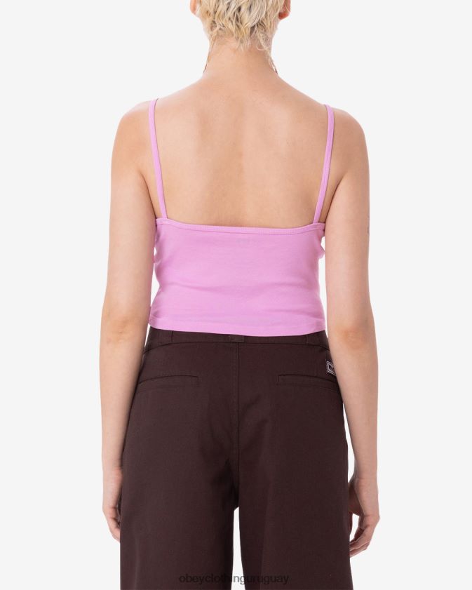 OBEY lavanda pastel mujer camiseta sin mangas con tirantes finos en espiral 28XT8J627