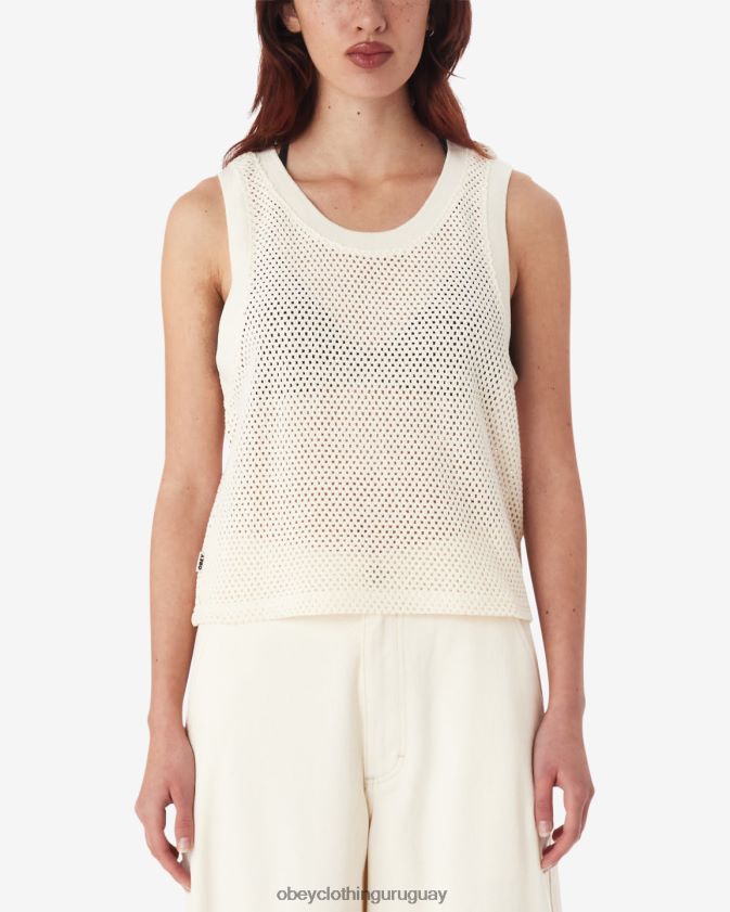 OBEY sin blanquear mujer tanque de malla hudson 28XT8J560